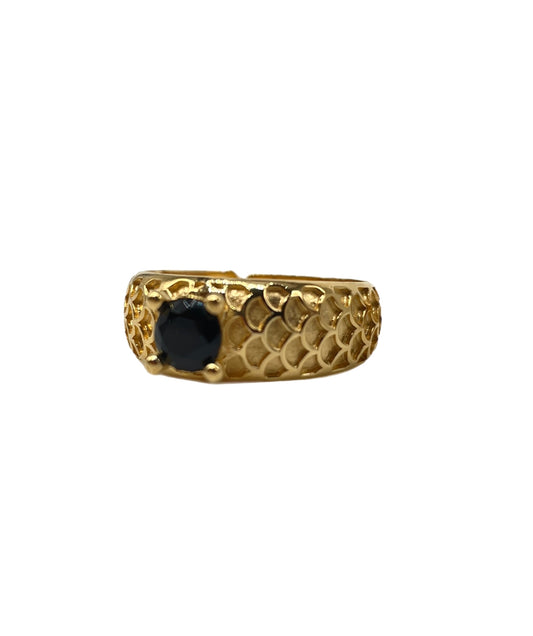 Anello solitario con zirconi colorati