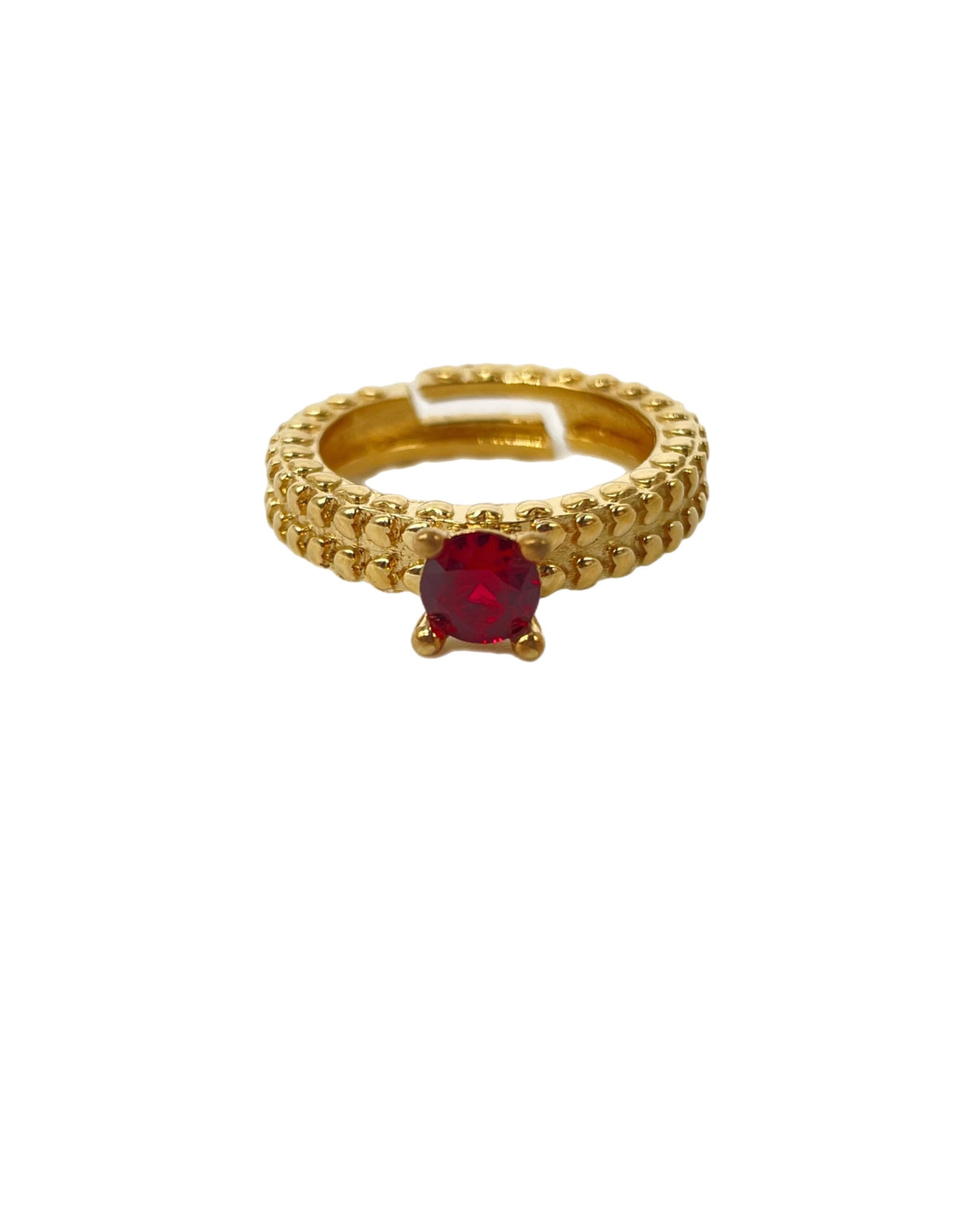 Anello solitario con zirconi