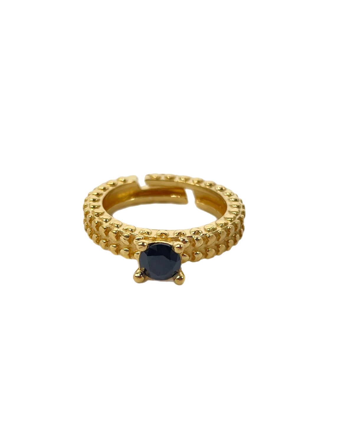 Anello solitario con zirconi