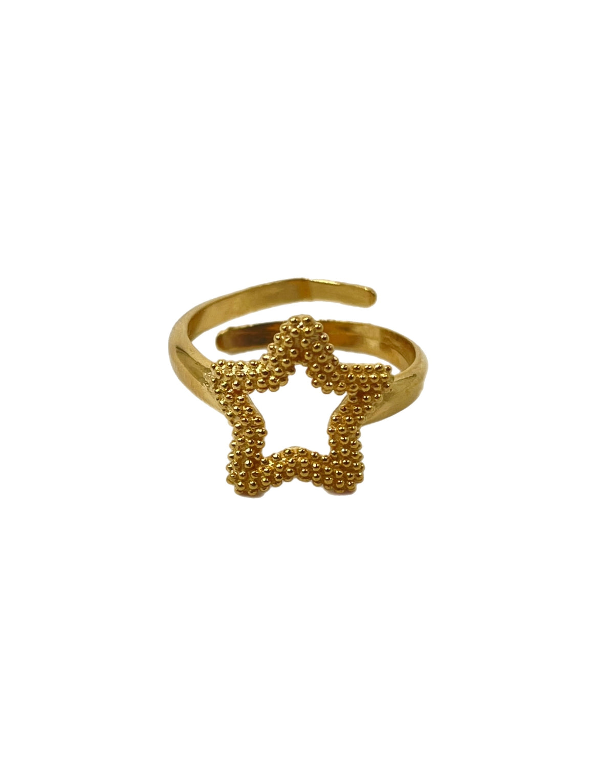 Anello stella puntinato