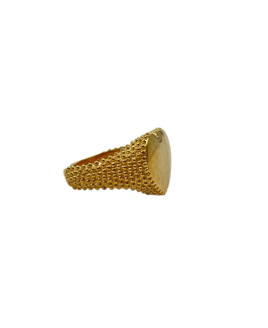 Anello cuore puntinato